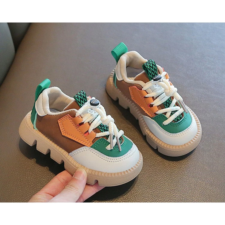 BaByMoms Sepatu Sneakers Anak Laki-laki Tampak Depan BBSA006 - Casual Fashion Korea Kekinian