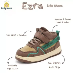 BaByMoms Sepatu Sneakers Anak Laki-laki Tampak Samping BBSA007 - Model Sepatu Korea Terbaru