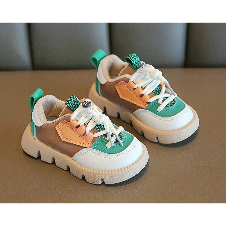 BaByMoms Sepatu Sneakers Anak Laki-laki Tampak Depan BBSA006 - Casual Fashion Korea Kekinian