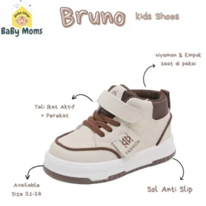 BaByMoms Sepatu Sneakers Anak Unisex Tampak Depan BBSA009 - Casual Fashion Korea Kekinian