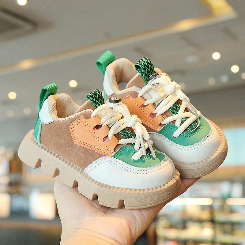 BaByMoms Sepatu Sneakers Anak Laki-laki Tampak Depan BBSA006 - Casual Fashion Korea Kekinian