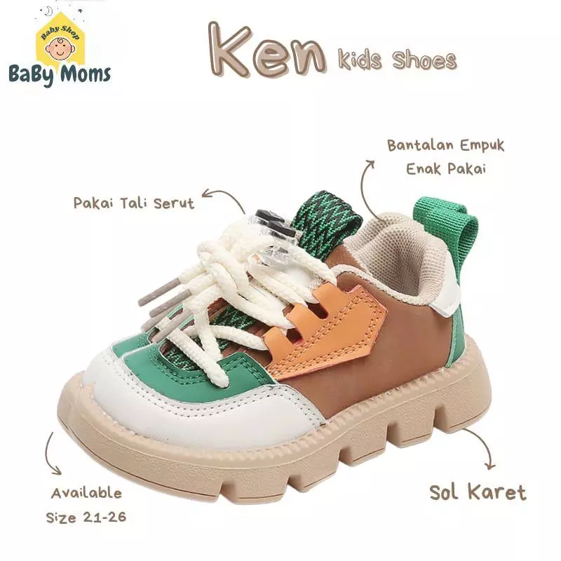 BaByMoms Sepatu Sneakers Anak Laki-laki Tampak Samping BBSA006 - Model Sepatu Korea Terbaru