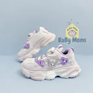 BaByMoms Sepatu Sneakers Anak Perempuan Tampak Samping BBSA020 - Model Sepatu Korea Terbaru