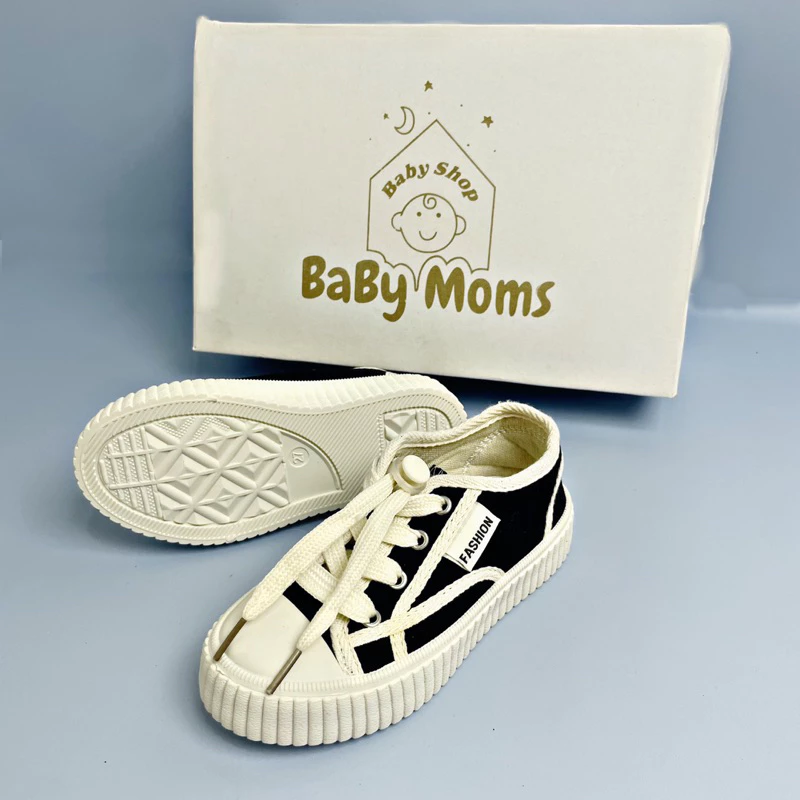 BaByMoms Sepatu Sneakers Anak Laki-laki Tampak Depan BBSA018 - Casual Fashion Korea Kekinian